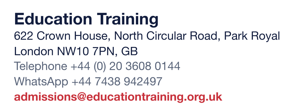 Centre contact details: address, telephone, WhatsApp and email